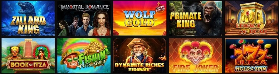 Popular pokie games at Regent Play casino