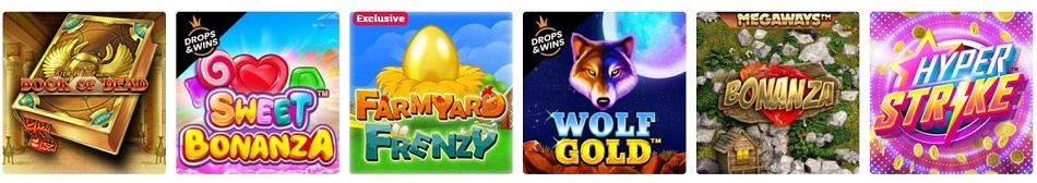 Pokie games at Party casino