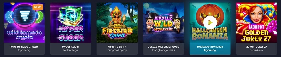 New games at WildTornado