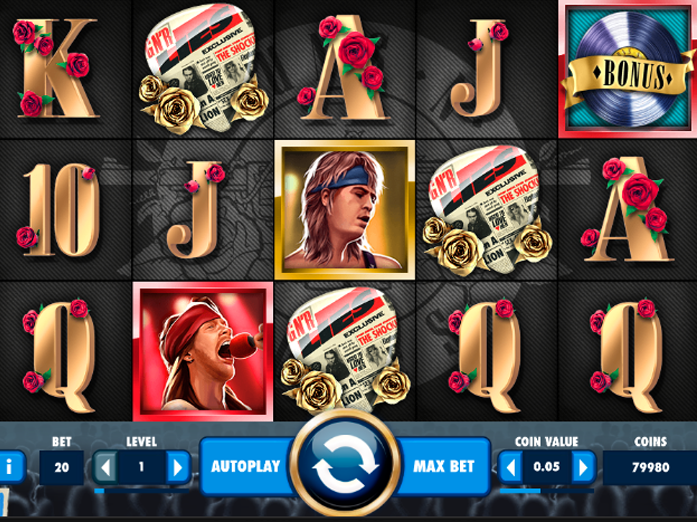 Guns N Roses game reels view NZ