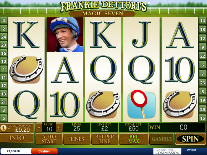 Frankie Dettori's Magic Seven game view nz