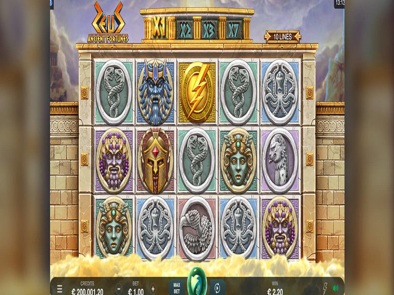 Ancient Fortunes Zeus game view NZ