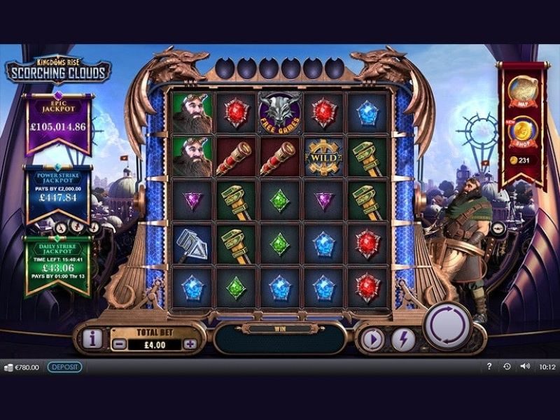 Kingdoms Rise Scorching Clouds Pokie Game NZ