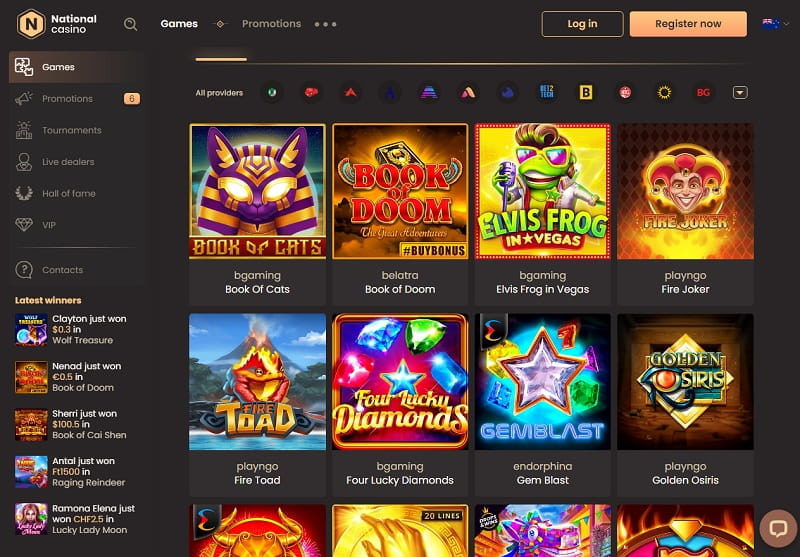 Games to play at National casino nz
