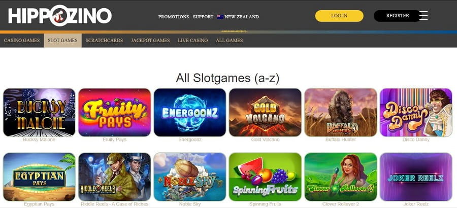 Online pokie games at Hippozino