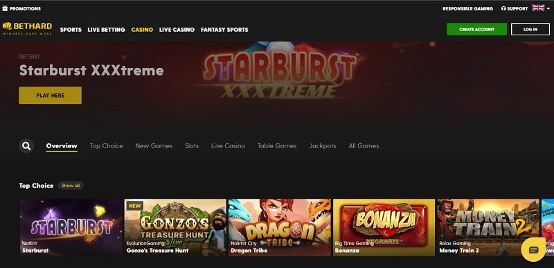 Bethard Casino homepage casino NZ