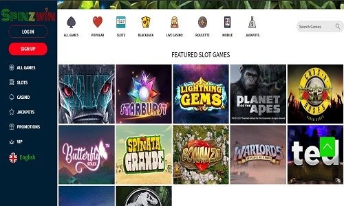 Featured pokie games at Spinzwin casino