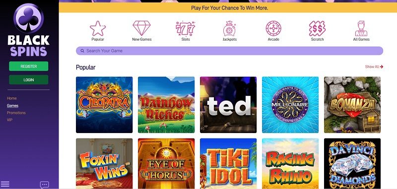 Black Spins Casino NZ