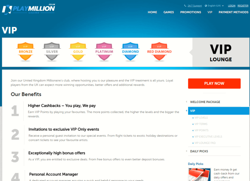 playmillion casino screenshot NZ