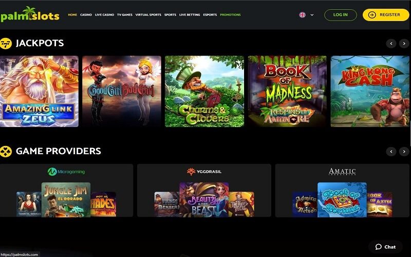 Palmslots casino games and game providers