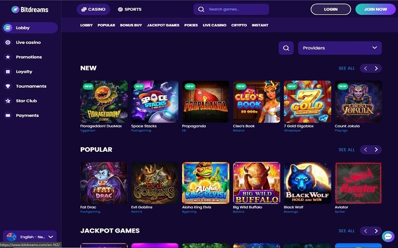New games at Bitdreams casino