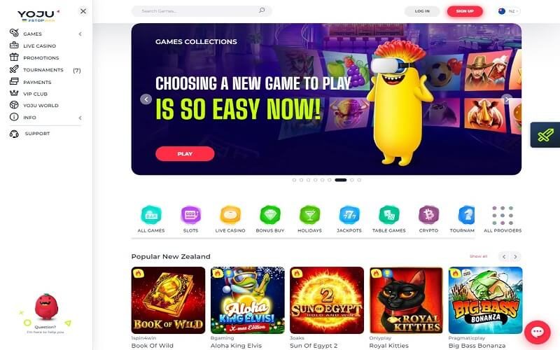 Yoju online casino homepage