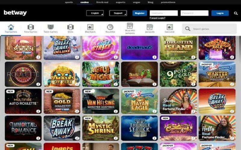 Betway casino games