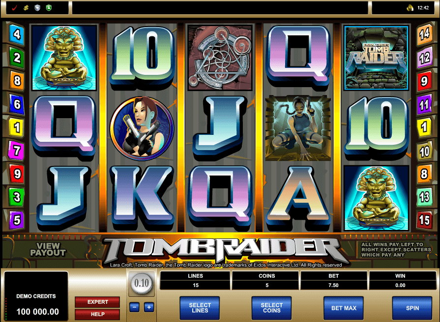 Tomb Raider pokie game