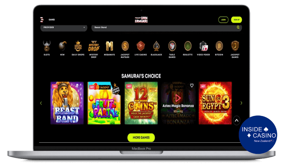Spin Samurai casino Samurai's Choice - nz