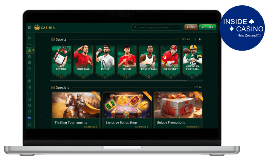 sports games at casinia casino nz