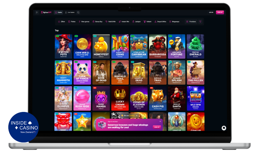 SpinsUp Top Games