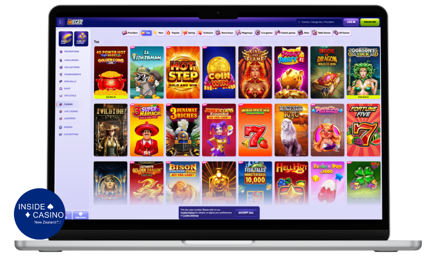 NZ Top Games Spinbara Casino