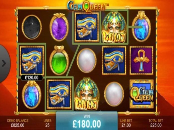gem queen pokie game playtech reels view